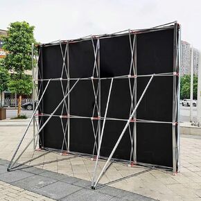 Stand of Exterior Tensioned Fabric Backdrop Exhibition, Resistant Stand Resistant Stand Shelf, Wedding Background Decorations, Emerging Exhibition Shelf (3x3m (9.8x9.8FT))