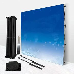 Emerging Portable Stand Shelf with Transport Bag, Background Exhibition Support with Tensioned Banner for Interior and Exterior, Photography Back Frame (2.3x4.55m (7.5x14.9ft))