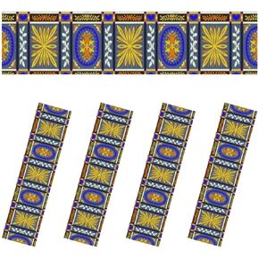 Fluorescent Light Covers for Ceiling Lights Portugese ornamental seamless abstract from tiles Azulejos Easy to Install Magnetic Light Filter for Classroom Office Hospitals School Home Decor