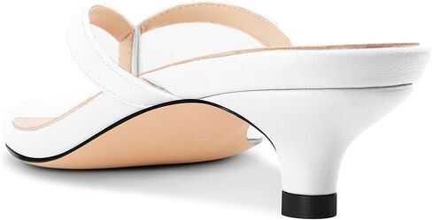 NobleOnly Women's Flip Flop Heels Thong Sandals Heeled Mules for Women Square Open Toe Low Kitten Heels Dress Casual 1.4 Inches Sandals in Kuwait