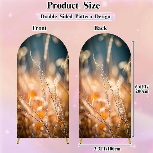 7.2FT Wedding Arch Backdrop Cover Backyard Spandex Fitted Round Top Arch Stand Covers for Birthday Party Baby Shower Banquet Decoration in Saudi Arabia