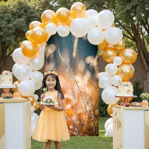 7.2FT Wedding Arch Backdrop Cover Backyard Spandex Fitted Round Top Arch Stand Covers for Birthday Party Baby Shower Banquet Decoration in Saudi Arabia