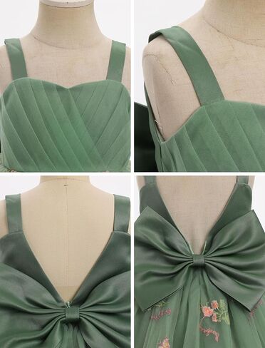 OBEEII Toddler Flower Girl Dress for Wedding Floral Embroidery Tulle Princess Dress Girls Birthday Pageant Formal Ball Gown in Saudi Arabia