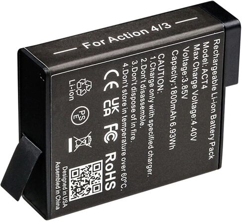 Kastar 1-Pack Battery and LTD2 USB Charger Compatible with DJI Osmo Action 3/4/5 Pro Battery, DJI Osmo Action 3, Action 4, Action 5 Pro Sport Camera in Saudi Arabia