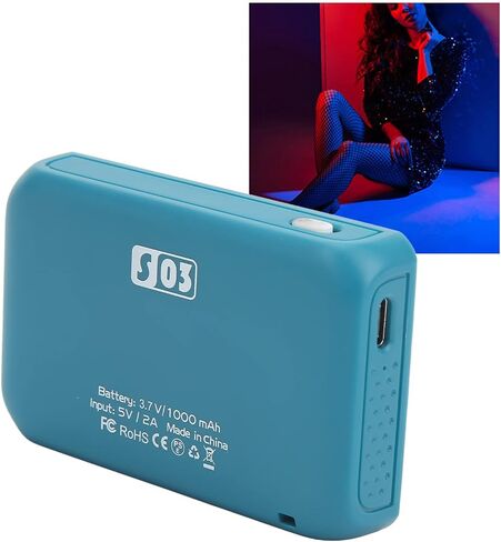 GOWENIC RGB Video Light, Portable LED Camera Light 360° Full Color Photography Lighting with 1/4 Screw Hole and Hot Shoe Adapter for Vlogging, Phone Bluetooth APP Control (Grey) in Saudi Arabia