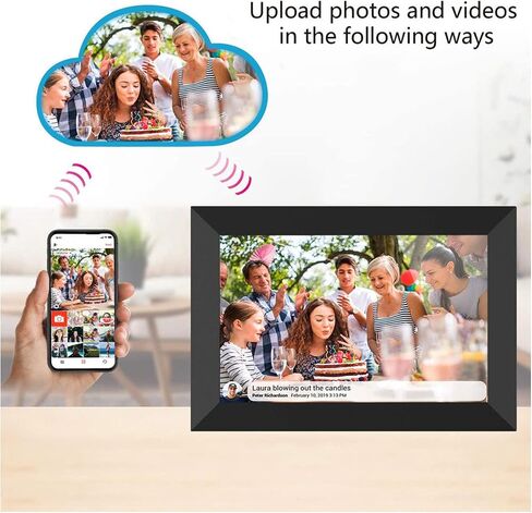 VBESTLIFE Digital Photo Frame, 10.1inch Touchscreen WiFi Digital Picture Frame, Auto Rotate, Share Photos Videos Instantly via Frameo App from Anywhere (US Plug 100‑240V) in Saudi Arabia