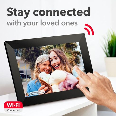 VBESTLIFE Digital Photo Frame, 10.1inch Touchscreen WiFi Digital Picture Frame, Auto Rotate, Share Photos Videos Instantly via Frameo App from Anywhere (US Plug 100‑240V) in Saudi Arabia
