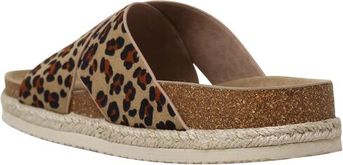 SOBEYO Womens Platform Sandals Wedge Flatform Slides Criss Cross Strap Espadrilles in Kuwait