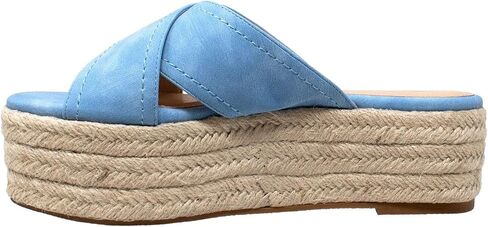 SOBEYO Womens Platform Sandals Wedge Flatform Slides Criss Cross Strap Espadrilles in Kuwait
