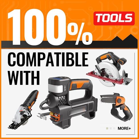 2 حزمة 20V 3.0AH WA3520 استبدال البطارية لـ WORX 20V بطارية متوافقة مع WORX WG155 WA3520 WA3512 WA3578 WA3575 WG151S WG151 WA3525 in Kuwait
