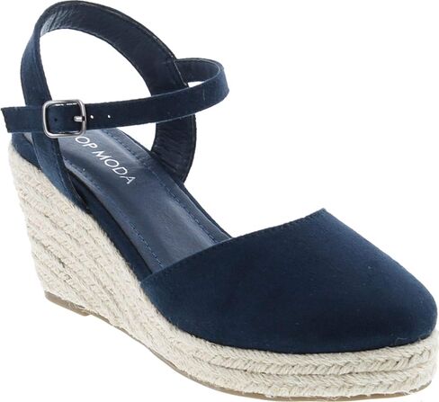 Top Moda Wishing-5 Women's Ling Found Buckle Strap Espedrilles Sandals in Kuwait