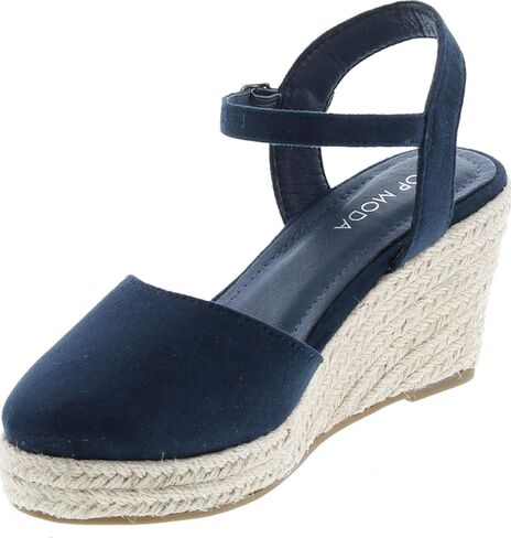 Top Moda Wishing-5 Women's Ling Found Buckle Strap Espedrilles Sandals in Kuwait
