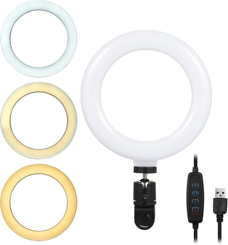 Keenso 6 Light for Laptop Dimmable Fill Fill Conference Conference Beauty Live لعقد اجتماعات التكبير ، والمكياج ، Tiktok ، USB Powered (1) in Kuwait