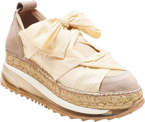 Free People Women's Chapmin Espadrille Sneakers, Ivory, 10 in Saudi Arabia