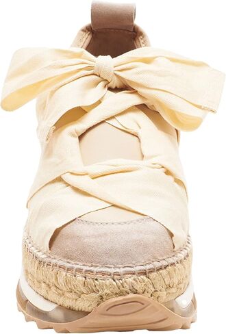 Free People Women's Chapmin Espadrille Sneakers, Ivory, 10 in Saudi Arabia