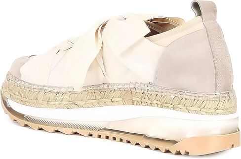 Free People Women's Chapmin Espadrille Sneakers, Ivory, 10 in Saudi Arabia