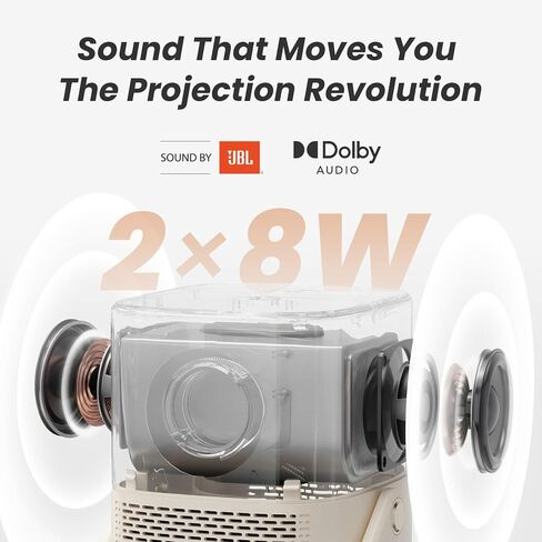 [Sound by JBL & Built-in Google TV] Yaber T2 Plus GTV Outdoor Projector - Smart Projector with WiFi 6 and Bluetooth, Native 1080P Movie Portable Projector for Indoor and Outdoor (Built-in Battery) in Saudi Arabia