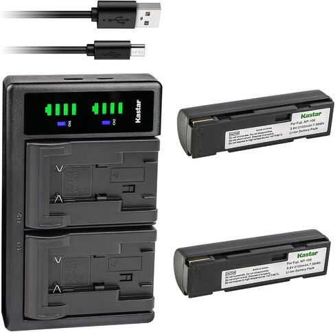 Kastar Ltd2 USB Battery Charger متوافق مع Fujifilm Finepix MX-600Z ، MX600Z ، Finepix MX-700 ، MX700 كاميرا ، JVC GC-QX3HD ، GC-QX5HD ، GC-S5 ، GC-S5E ، PDR-M3 Camera in Kuwait