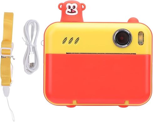 Instant Film Camera, Printable Camera with Print Paper, 8MP 1080P HD Selfie Digital Camera with Front and Rear Dual Lens, MP3 Player Function for Girls Boys (Yellow) in Saudi Arabia