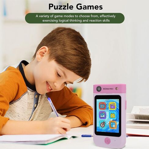 Digital Camera, Puzzle Game Touchscreen Camera 2.8 Inch for Daily Use (Pink) in Saudi Arabia