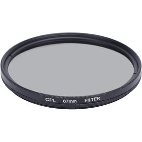 Polarizer Filter, CPL Camera Filter Prevent Overexposure Neutral Density Optical Glass for Landscape Photography (67mm)