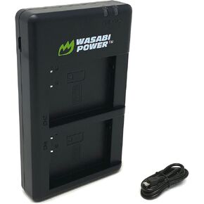Wasabi Power USB Dual Charger for Leica BP-DC12, 18729 and Leica CL, V-Lux 4, V-Lux (Typ 114), Q, Q-P