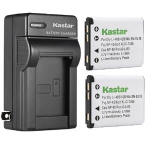 Kastar AC Wall Battery Charger Replacement for San Xacti VPC-T1495, Xacti VPC-T1496, Xacti VPC-TP1000 Camera, HP (Hewlett Packard) PW460t PW550z SW450, MN12Z Digital Camera