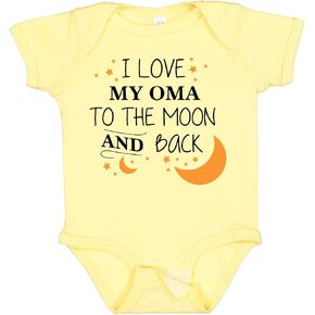 inktastic I Love My Oma To the Moon and Back Baby Bodysuit