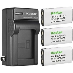 Kastar CR-V3 AC Wall Battery Charger استبدال Olympus C-720 ، C-720UZ ، C-725 ، C-730 ، C-730UZ ، C-740 ، C-740UZ ، C-750 ، C-750UZ ، D-100 ، D-150 ، D-390 ، D-395 ، D-40 ، D-460 ، D-460 ، D-460 ، D-460 ، D-460 ، D-460 ،