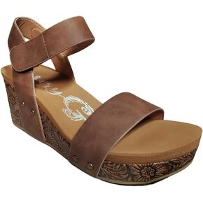 Very G Womens Devon Wedge Heel Platform Sandal