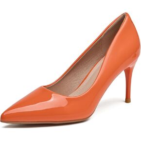 WUIWUIYU Womens High Heels Shiny Lovely Colors Pointed Toe Dress Work Wedding Pumps Bridal Heeled Court Shoes Stiletto Pumps