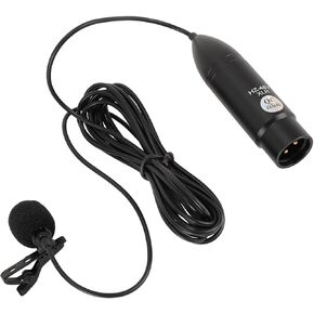 MIC Lavalier ، 3 دبوس XLR Mono Lapel Mic 48V Lavalier Lavalier Microphone Microphone Omnidirectional Lav Lavel Respared Recording Mic لـ YouTube ، مقابلة ، فيديو