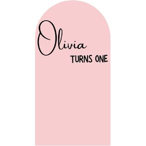 Custom Vinyl Decal for Arch, Backdrop, Acrylic, Wall, Mirror – Personalized Name and Age Wall Decal, Party Decor DIY Sticker for Balloon Arch, Event Sign Decoration