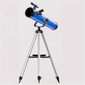 Telescope Astronomic Professional Zoom 875 Times Hd Deep Space Star View Moon Meteor Shower 1.25 inch for Astronomical Observation Silver (Blue)