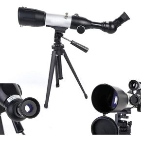 Telescopes Telescopes for Adults High Magnification High-Definition Astronomical Monoculars with Tripod and Finder for Kids Adults Beginners Silver (Silver)