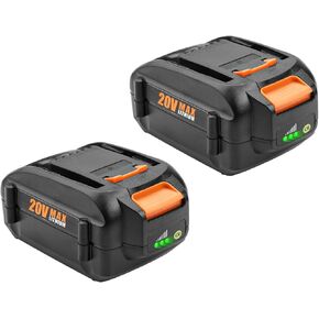 Powilling 2packs 20v 6.5ah استبدال البطارية لبطارية Worx WA3520 WA3525 WA3674 WA3578 WG151S WG890 WG891 لبطاريات ووركس 20V الليثيوم