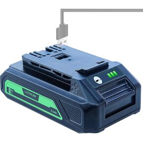 DTK 3.0Ah Replacement for Greenworks 24V Battery 29842 29852 BAG709 BAG710 for Compatible with 20352 22232 2508302 Tools