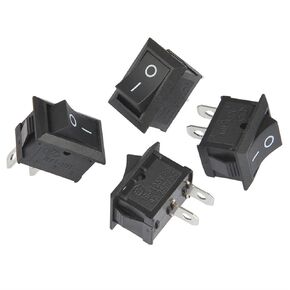 Rocker Switch 10pcs ON-Off KCD1 15x21 Millimeters 2pin Interruptor Type of Vessel 6A 250 V 10A 125 V 15X21 Rocker Switch Black Power Switch