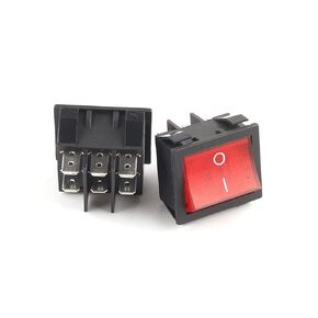 Rocker Switch 1pcs 36.5X31mm Rocker Switch ON/Off 2 Position 6 Pin 16A 250VAC/20A 125VAC Car Truck Electrical Equipment Power Switch (Color : Pin 6.3mm, Size : 1PCS)(Pin 2.8mm)