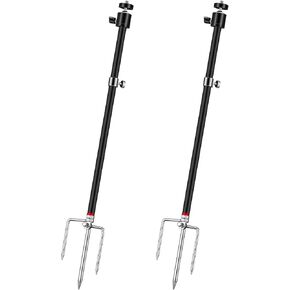 Game &Trail Camera Mount, 3 in1 Aluminum 360 Degree Adjustable Universal Screw Mount 1/4''-20 (6mm), for Hunting Camera, Night fFshing Lights, Solar Panels, etc. (2 Pack)