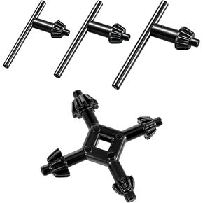 4pcs مجموعة مفاتيح مفتاح الحفر ، 3/8 "1/2" 5/8 "و 4 في 1 تدريبات اضغط على استبدال مفاتيح تشاك ، مفتاح بتات الصلب الكربوني لأداة تثبيت الحفر الكهربائية من 10 مم ، 13 مم ، قطرها 16 مم ، قطرها in Kuwait
