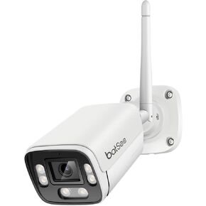 كاميرات أمان 5MP لاسلكية ، منزل كاميرا WiFi ، مقاوم للماء ، الكشف عن البشر ، الرؤية الليلية الملونة P2P عرض عن بعد ، الصوت ثنائي الاتجاه ، بطاقة SD وتخزين السحابة المدعومة مع Alexa