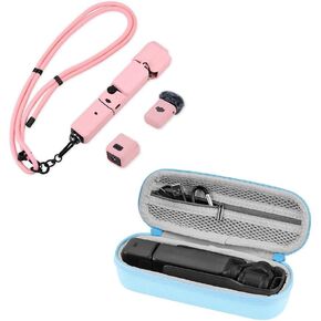 Silicone Cover & Lanyard, Protective Case Crossbody Strap Carrying Case for DJI OSMO Pocket 3, Portable Nylon Storage Small Protector Hard Bag Accessories