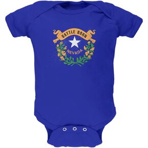 Old Glory Born and Raised Nevada State Flag Soft Baby One Piece