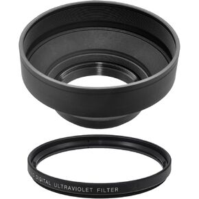82MM UV Filter + 82mm Rubber Lens Hood for Tamron SP 24-70mm F2.8 Di VC USD, 82 mm Ultraviolet Filter & 82 mm Lens Hood, 82mm Rubber Lens Hood