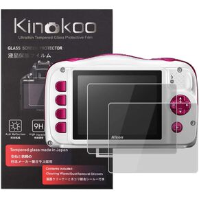 kinokoo Screen Protector for Nikon COOLPIX W150, 0.25mm 9H Hardness Tempered Glass Film Nikon COOLPIX W150 Crystal Clear Film Bubble-free/Anti-scratch(2 pack)