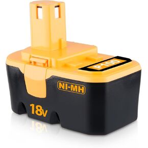 استبدال Vanttech للبطارية Ryobi P100 P101 ABP1801 ABP1803 BPP1820 130224028 130224007 18V 4.8AH Ni-MH بطارية مع أدوات Ryobi 18V Cordless Power