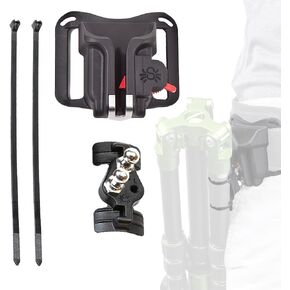 Spider Holster - Tripod Carrier Kit - Includes Self Locking, Belt Mounted Camea Holster and Tripod Monopod Leg Attachment Adapter