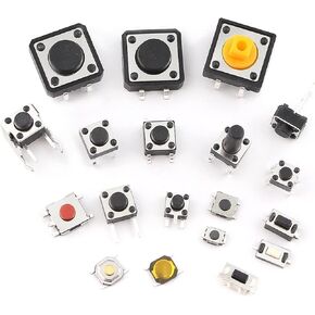 125Pcs 25Types/lot Switch Push Button Tact Switches Reset Mini Leaf Switch SMD DIP 2 * 4 3 * 6 4 * 4 6 * 6 DIY Assorted Kit