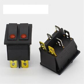 Rocker Switch 1PCS Rocker Switch Belt cat-Eye Switch Two Gang Switch Double Switch